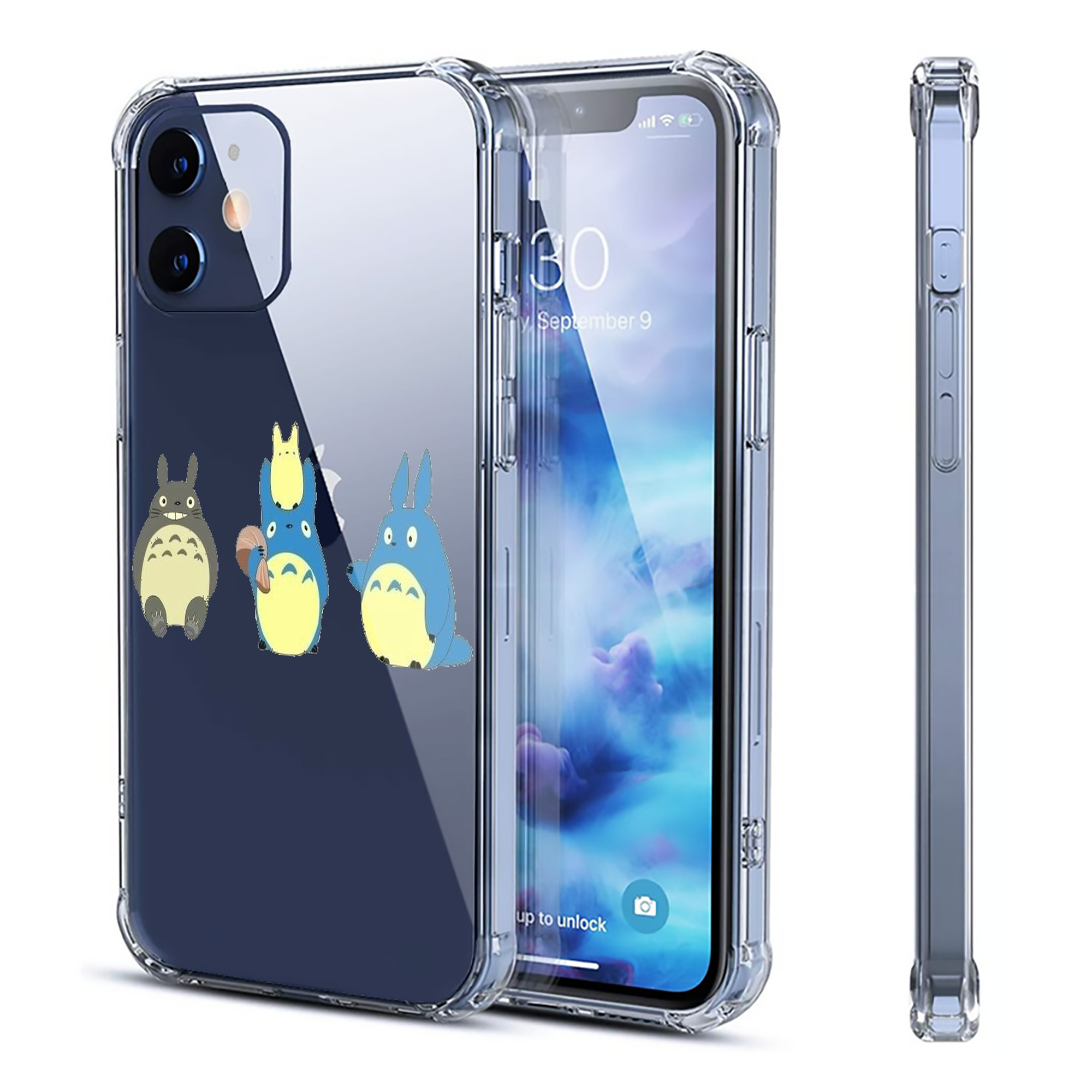 （画像用） となりのトトロ 草壁メイ 草壁サツキ My Neighbor Totoro Satsuki Kusakabe Mei Kusakabe 【iPhone 12シリーズ対応】透明スマホケース（クリアソフトケース）